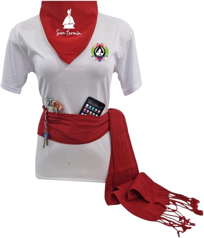 Faja San Fermín con Bolsillos y Cremallera (Oficial) + Tarjeta RFID Gratis + ENVIO GRATIS