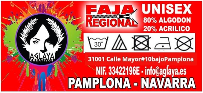 Faja San Fermín oficial fabricada en Pamplona Navarra